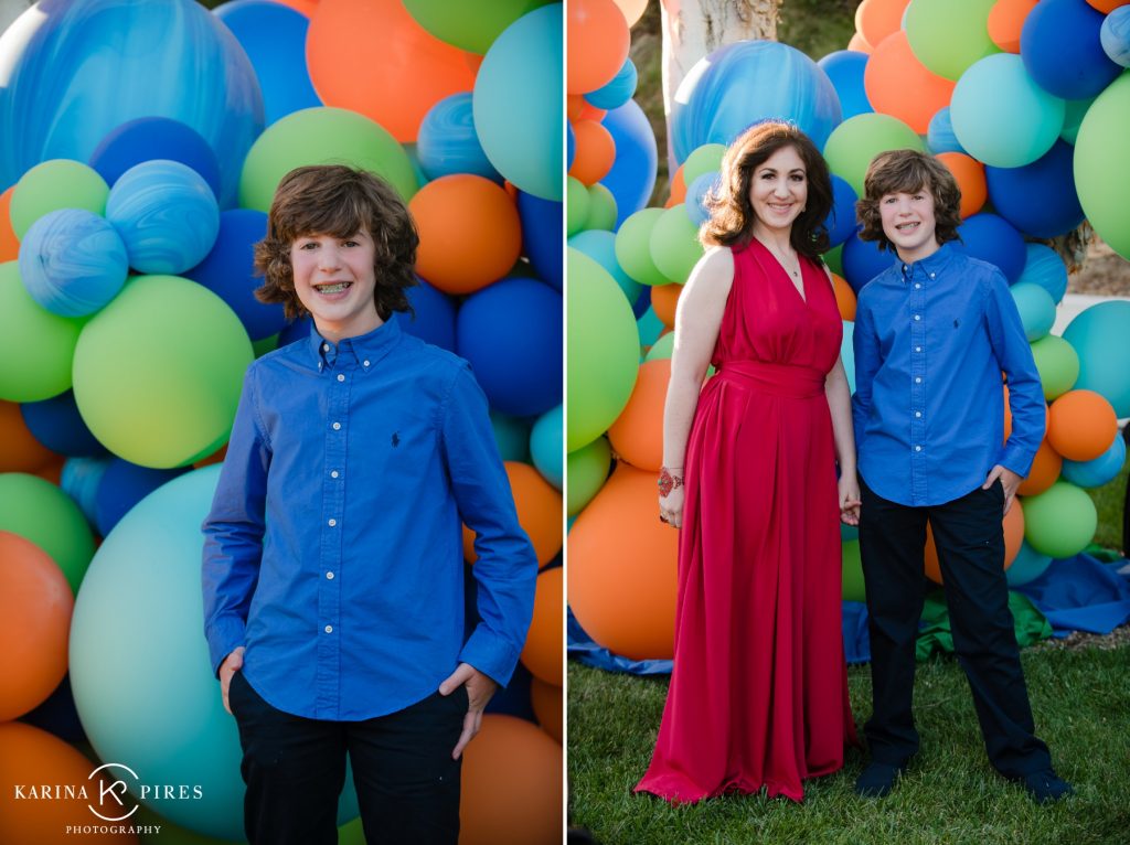 Lime green and blue Bar Mitzvah in Los Angeles