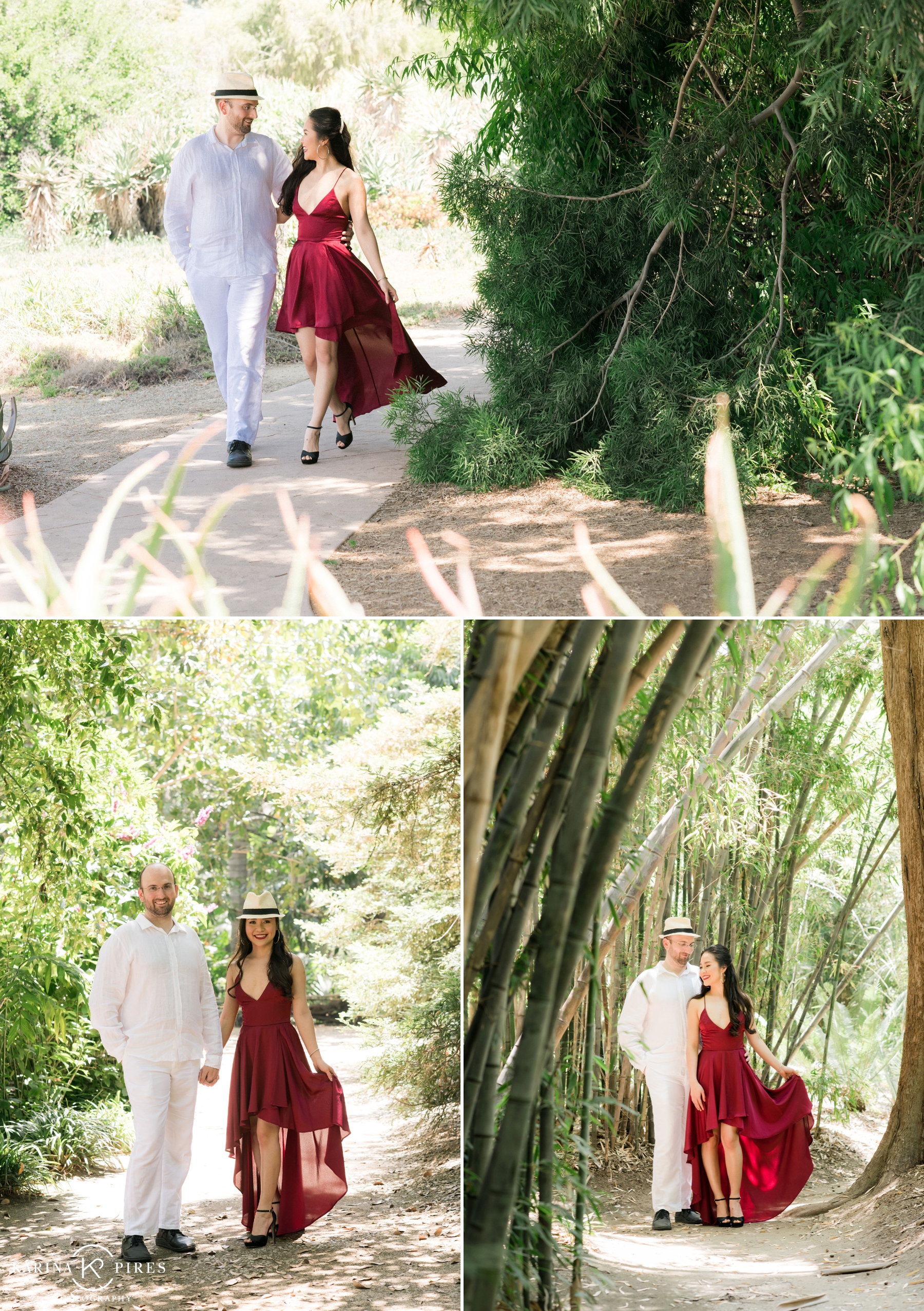 Los Angeles County Arboretum Engagement Session by Karina Pires Photography
