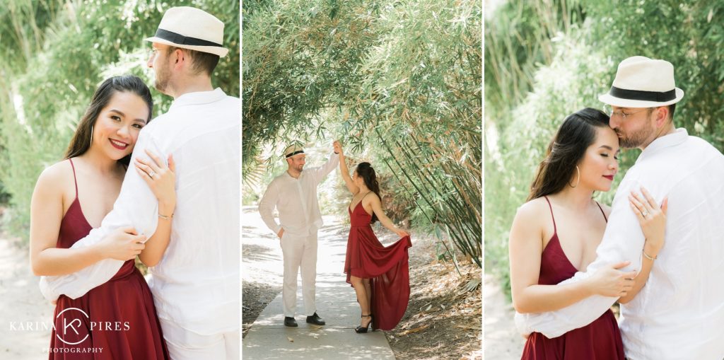 Los Angeles County Arboretum Engagement Session by Karina Pires Photography