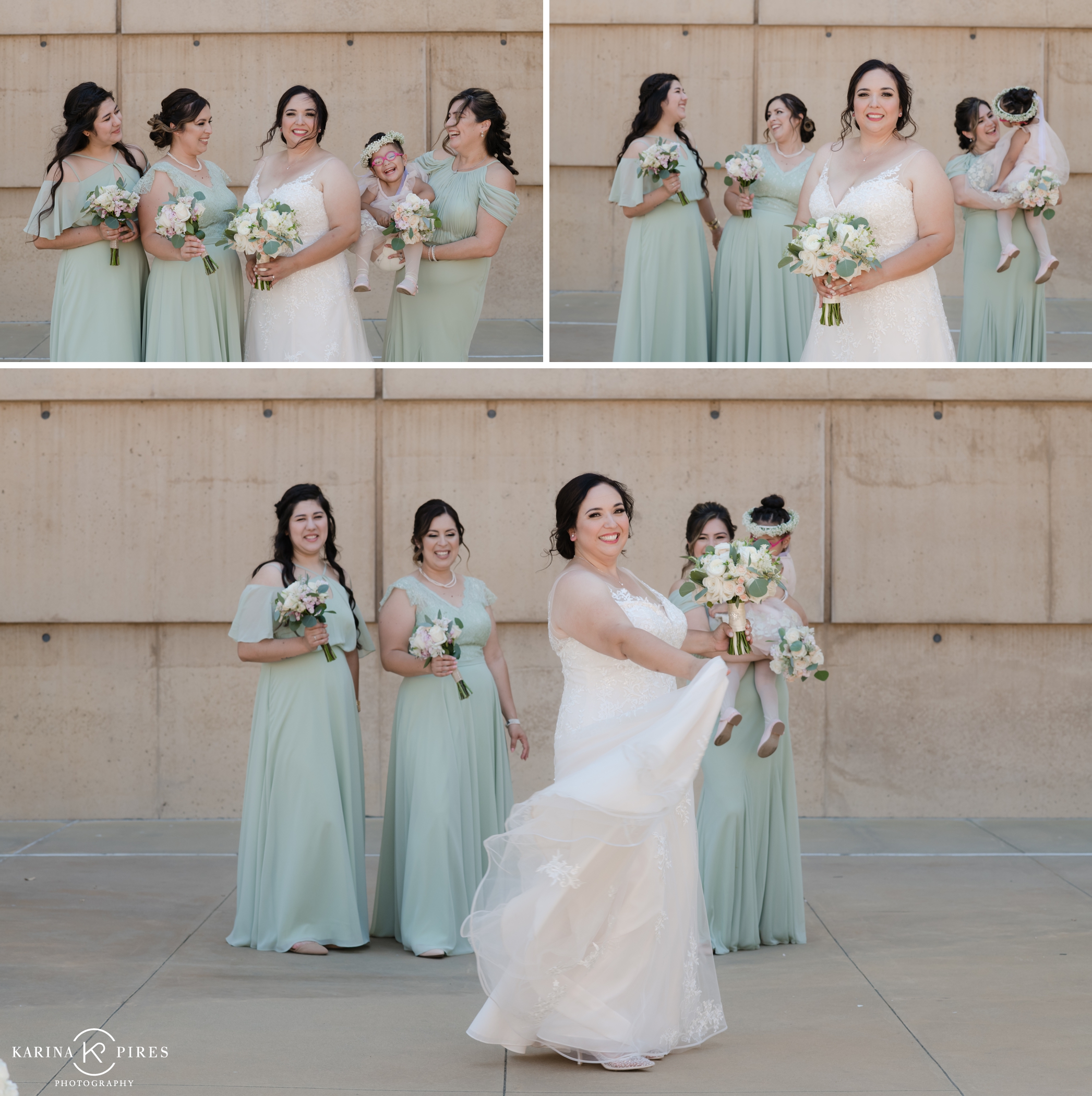 Soft sage green bridesmaids dresses