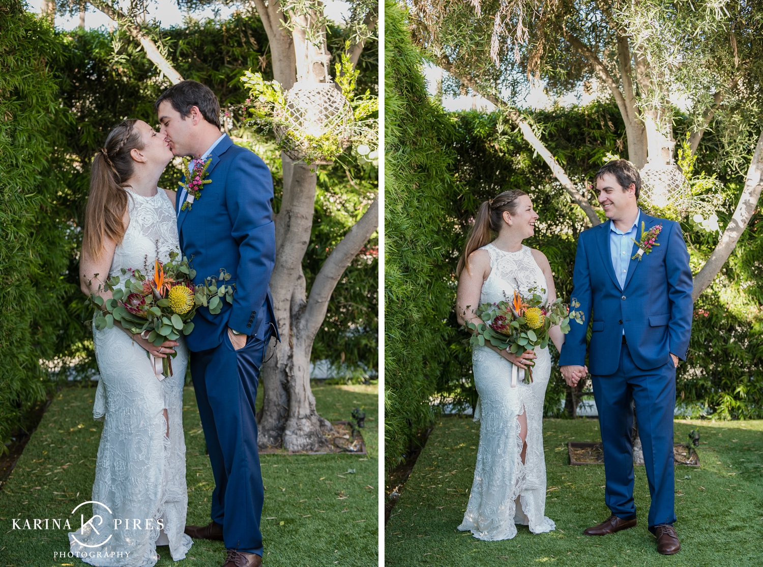 Lindsay and Kyle’s Backyard Wedding Ceremony in Santa Monica