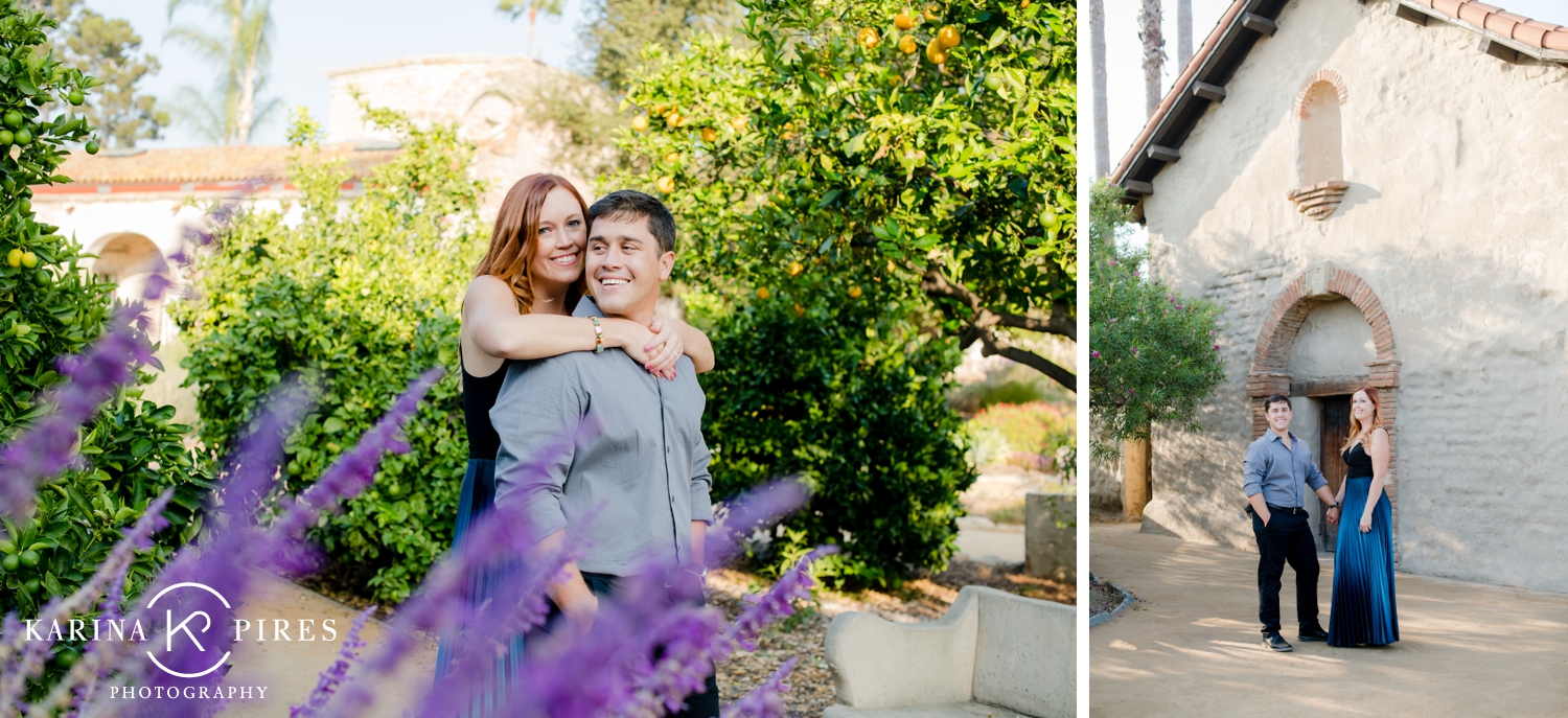Jackie and Christopher’s Engagement Session at Mission San Juan Capistrano