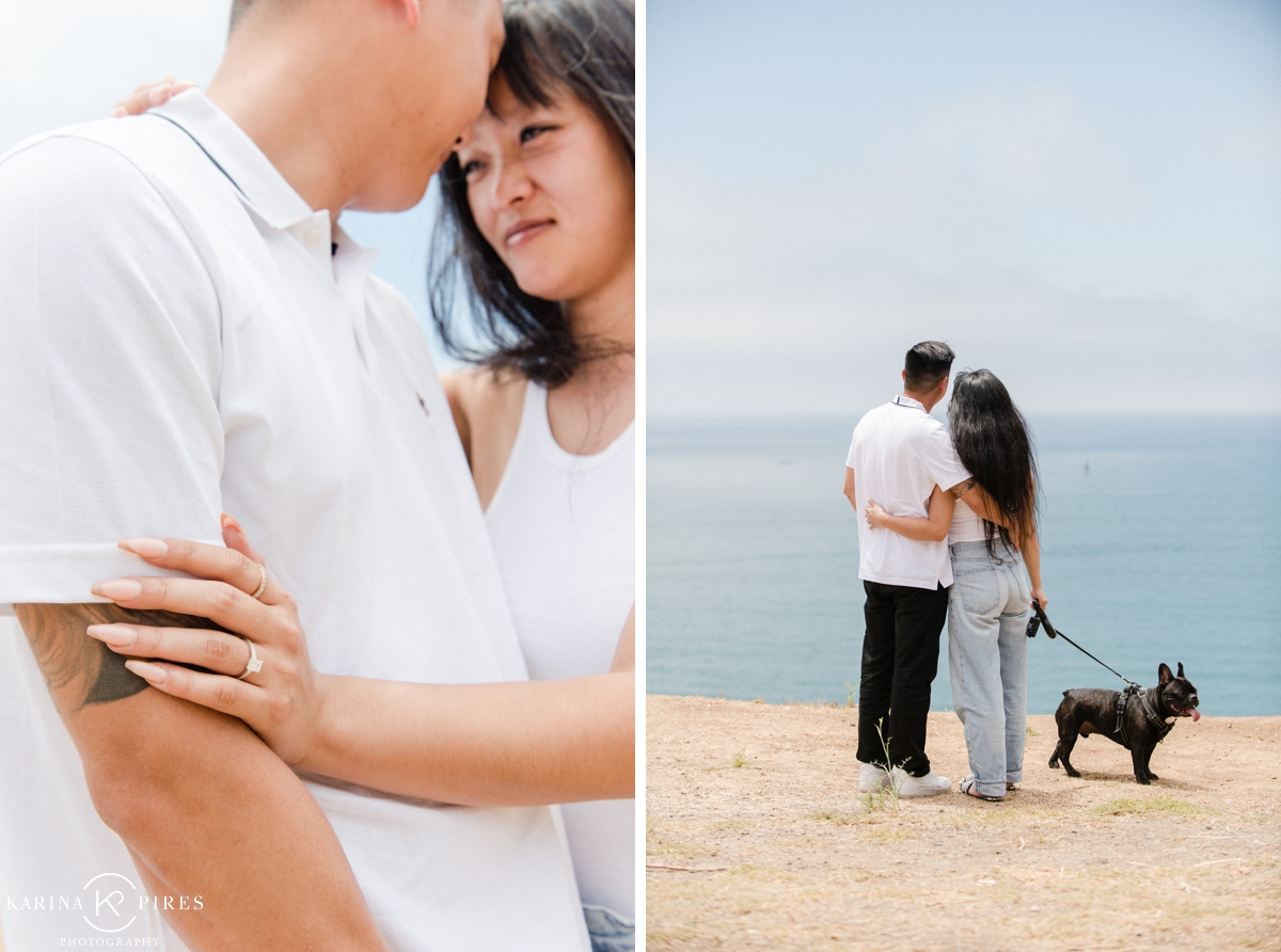 Proposal session with a French Bulldog