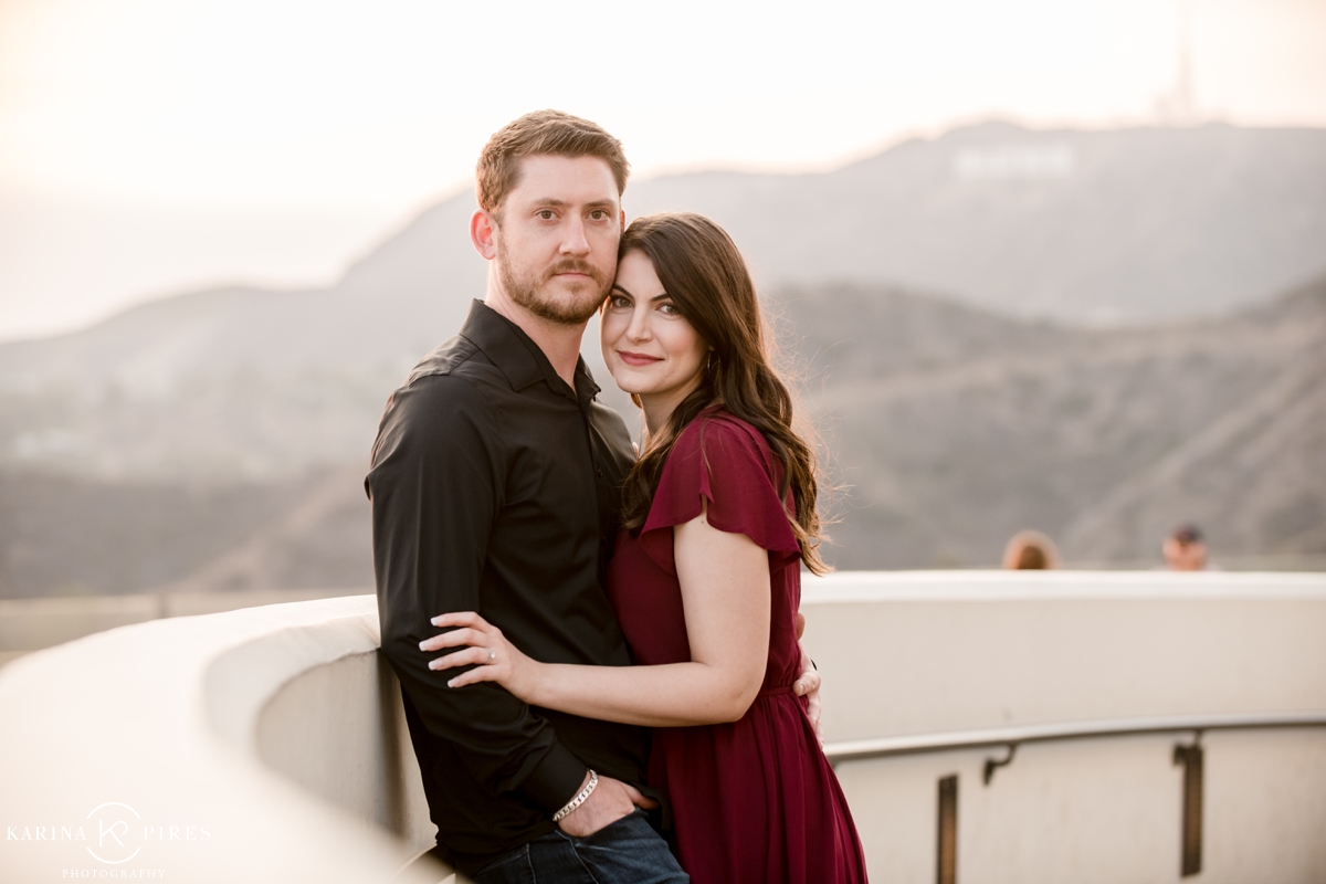 Sunset Engagement Session at Griffith Observatory