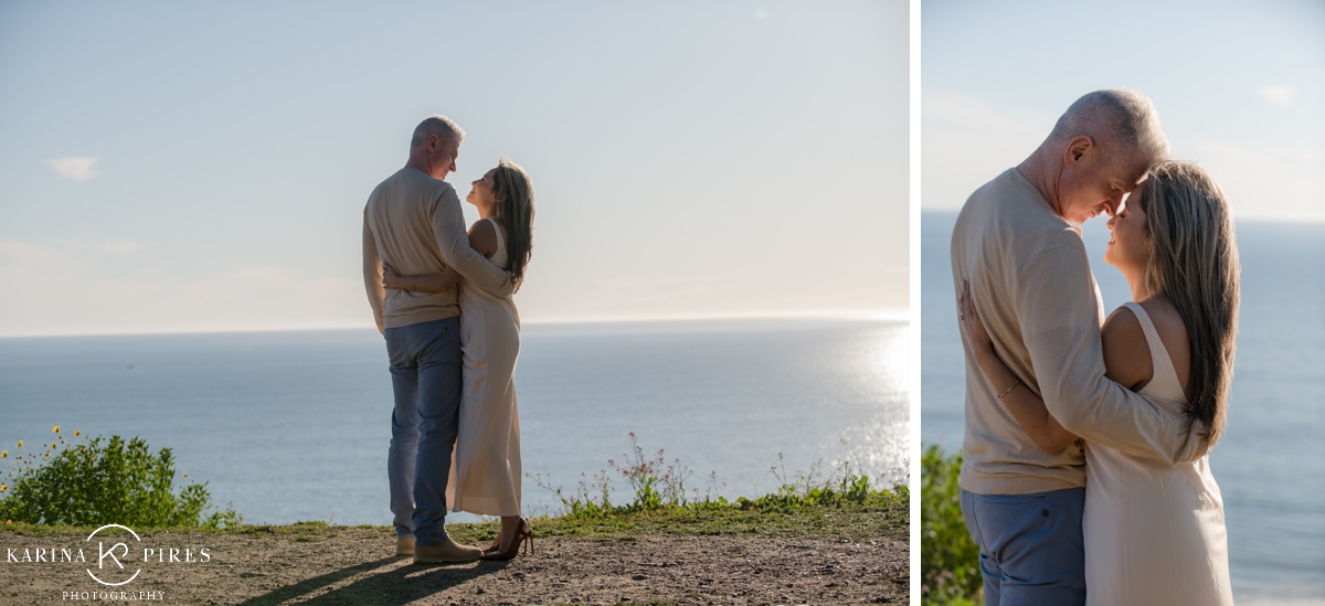 Couples portraits overlooking The Bluffs in Pacific Palisades