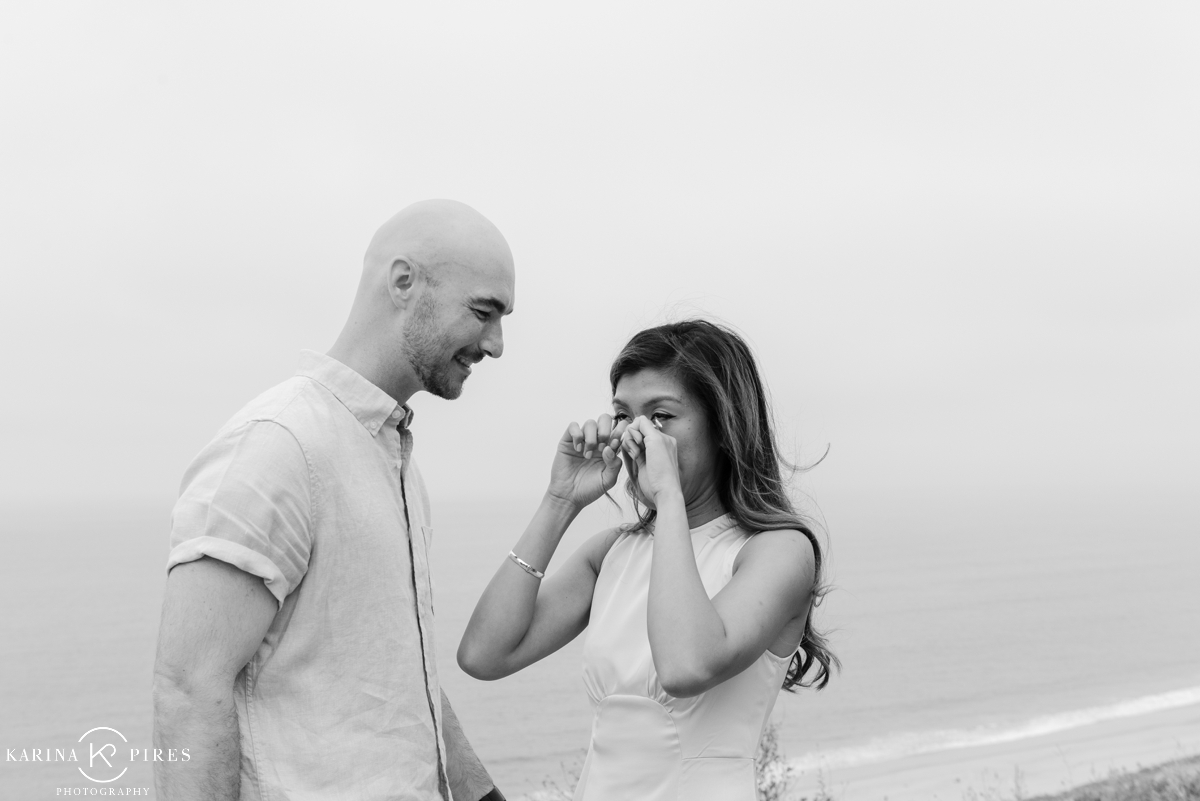 Couple after their proposal in LA