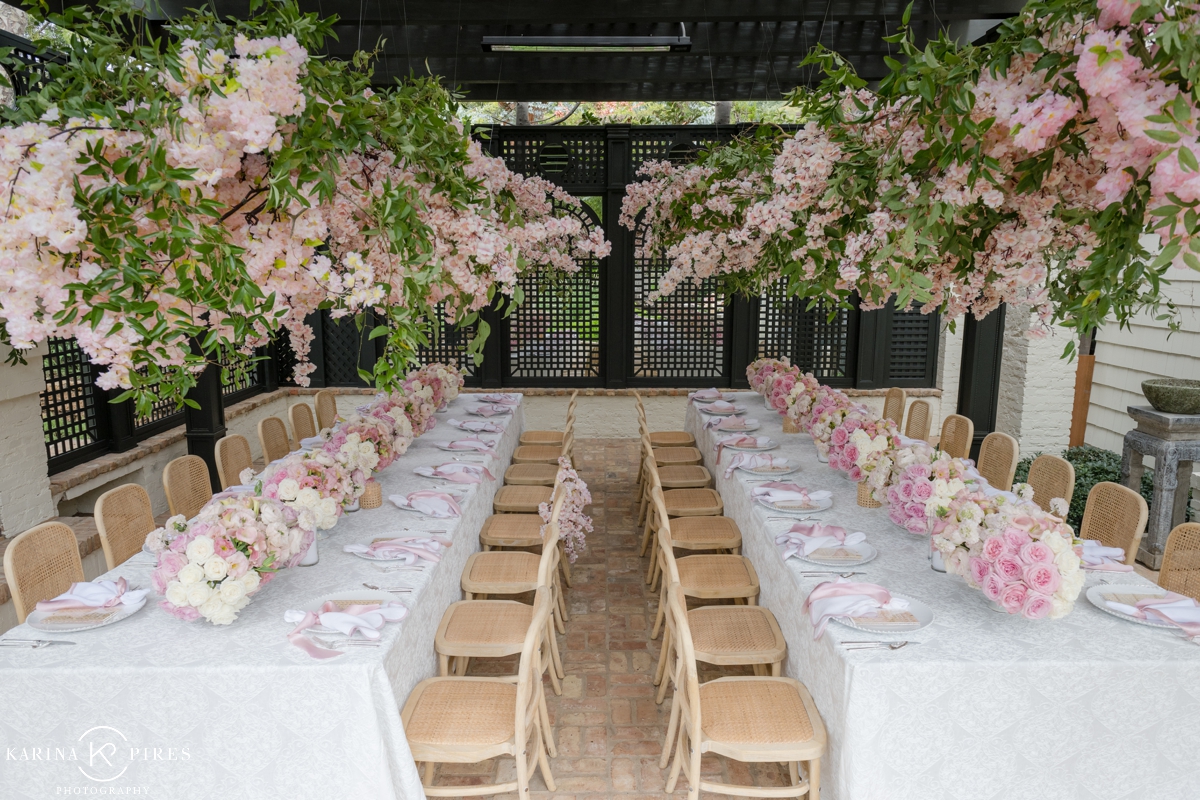 A baby shower at a private home in Los Angeles