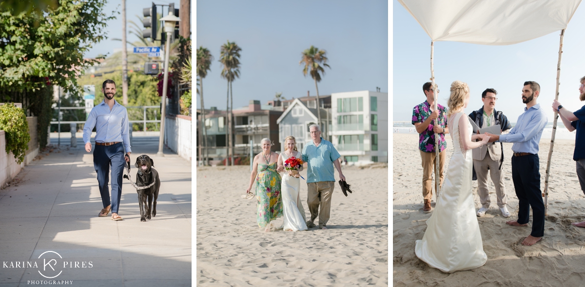 Wedding ceremony on Venice Beach