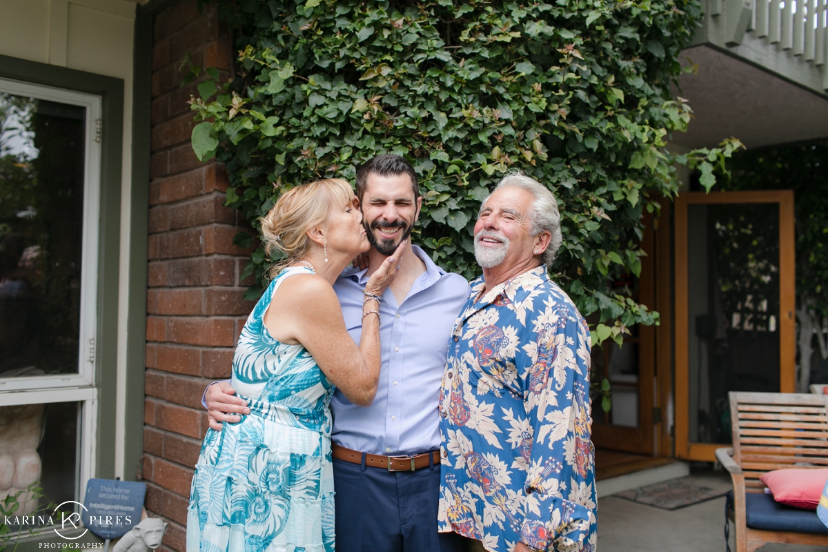 Groom with his parents