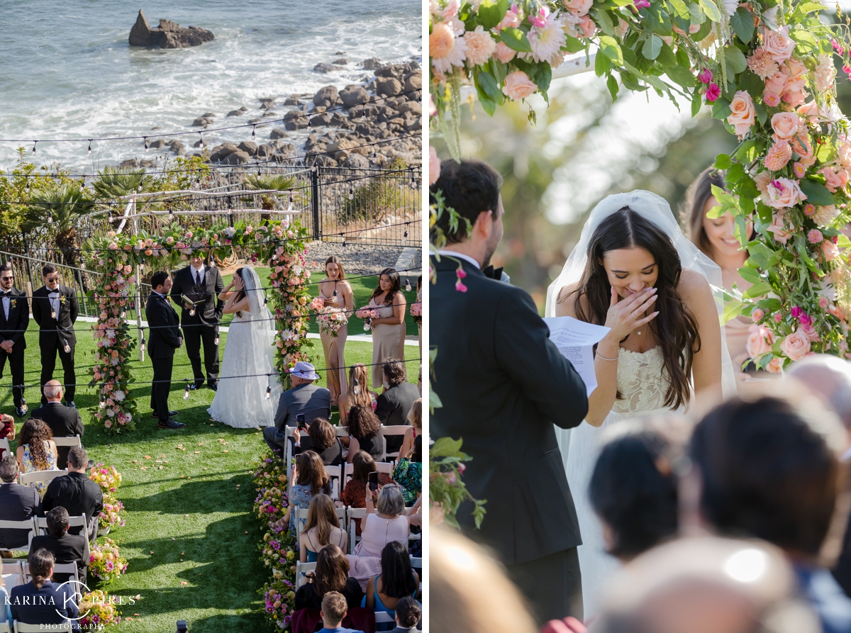 Details of a wedding in Malibu