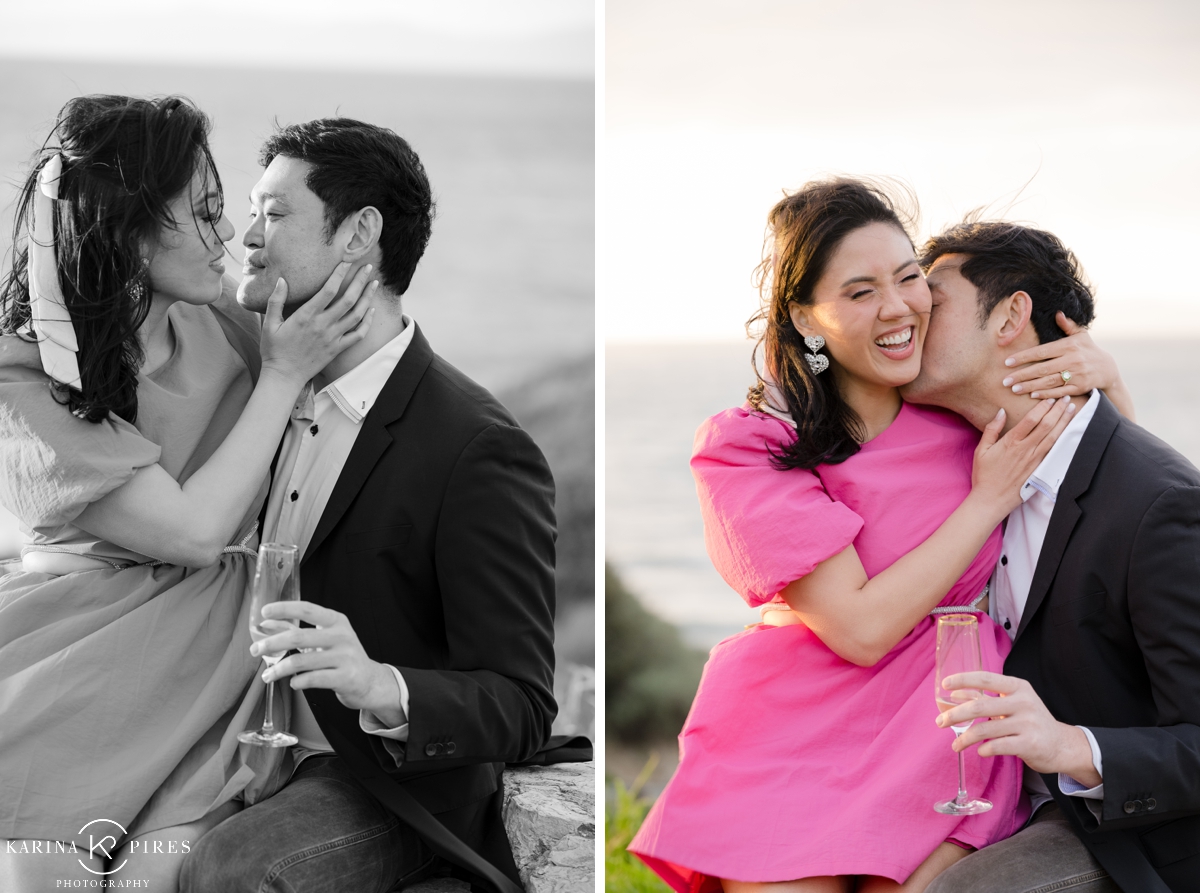 Couples portraits in Palos Verdes, at Roessler Point