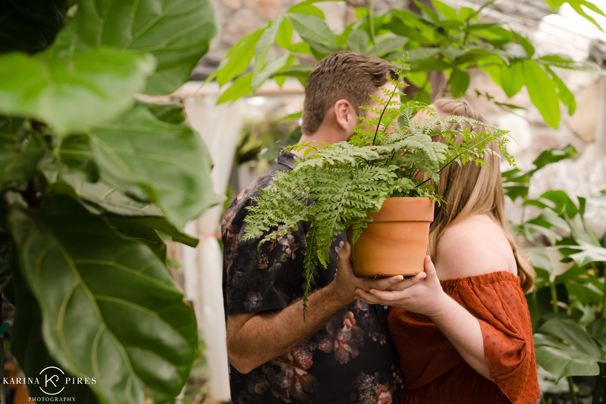 Greenhouse Engagement Session at Orchid Fever 