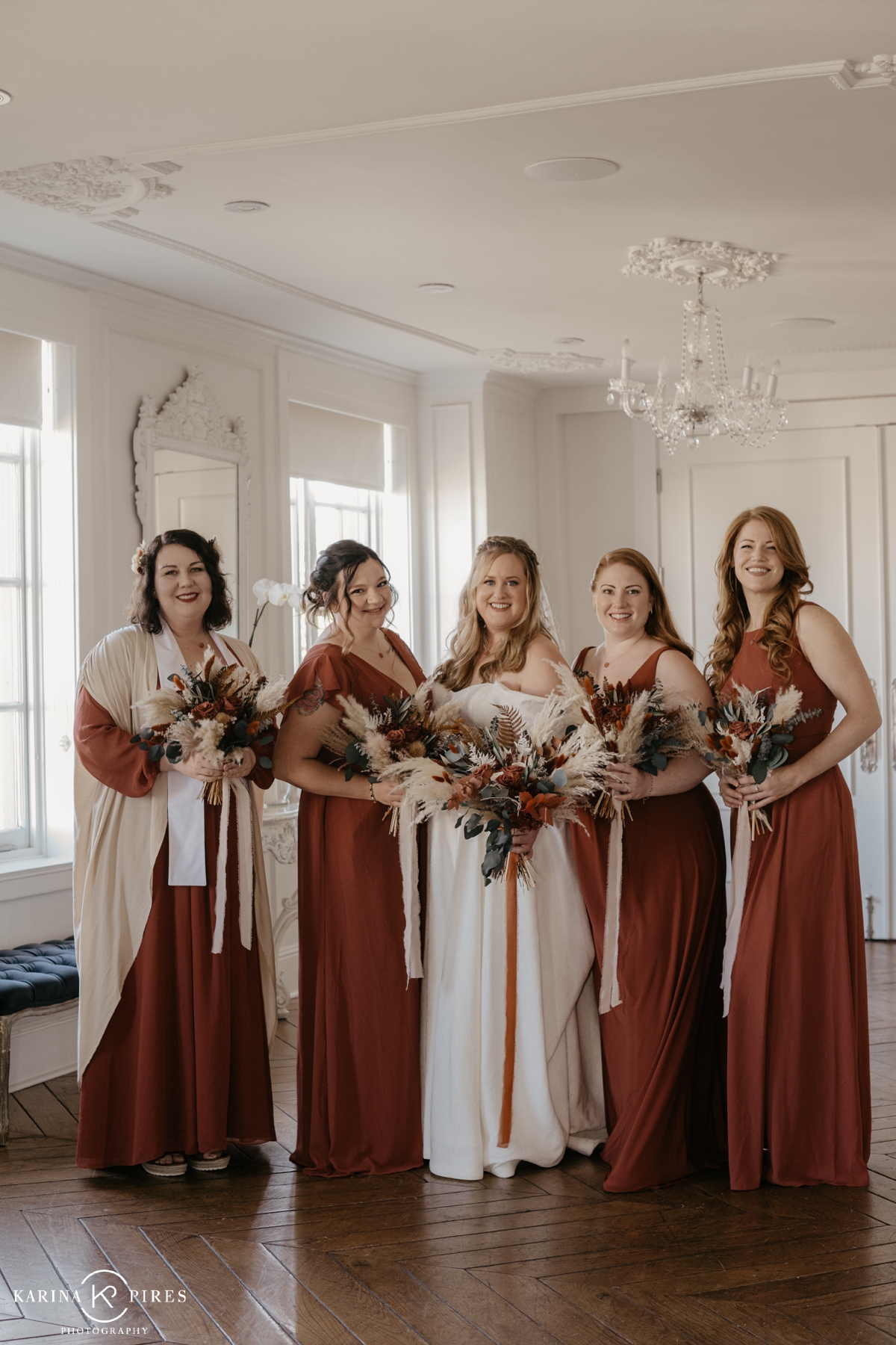 Bridal party portraits at The Culver Hotel