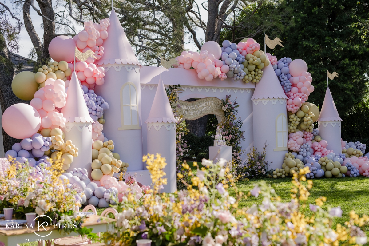 Princess-themed third birthday party at a private home in Los Angeles