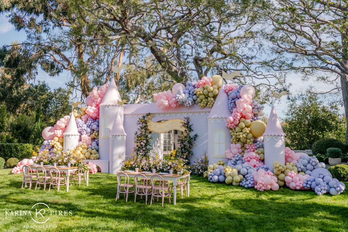Princess-themed third birthday party at a private home in Los Angeles