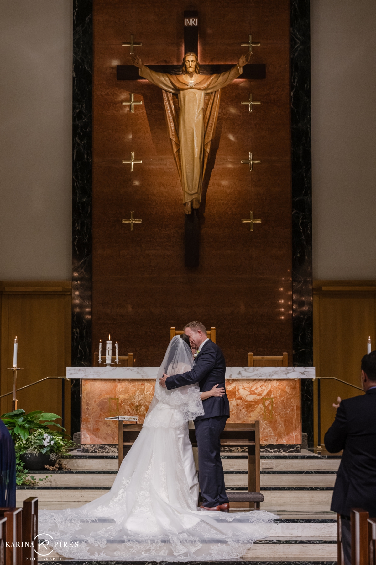 Wedding ceremony at American Martyrs Catholic Church