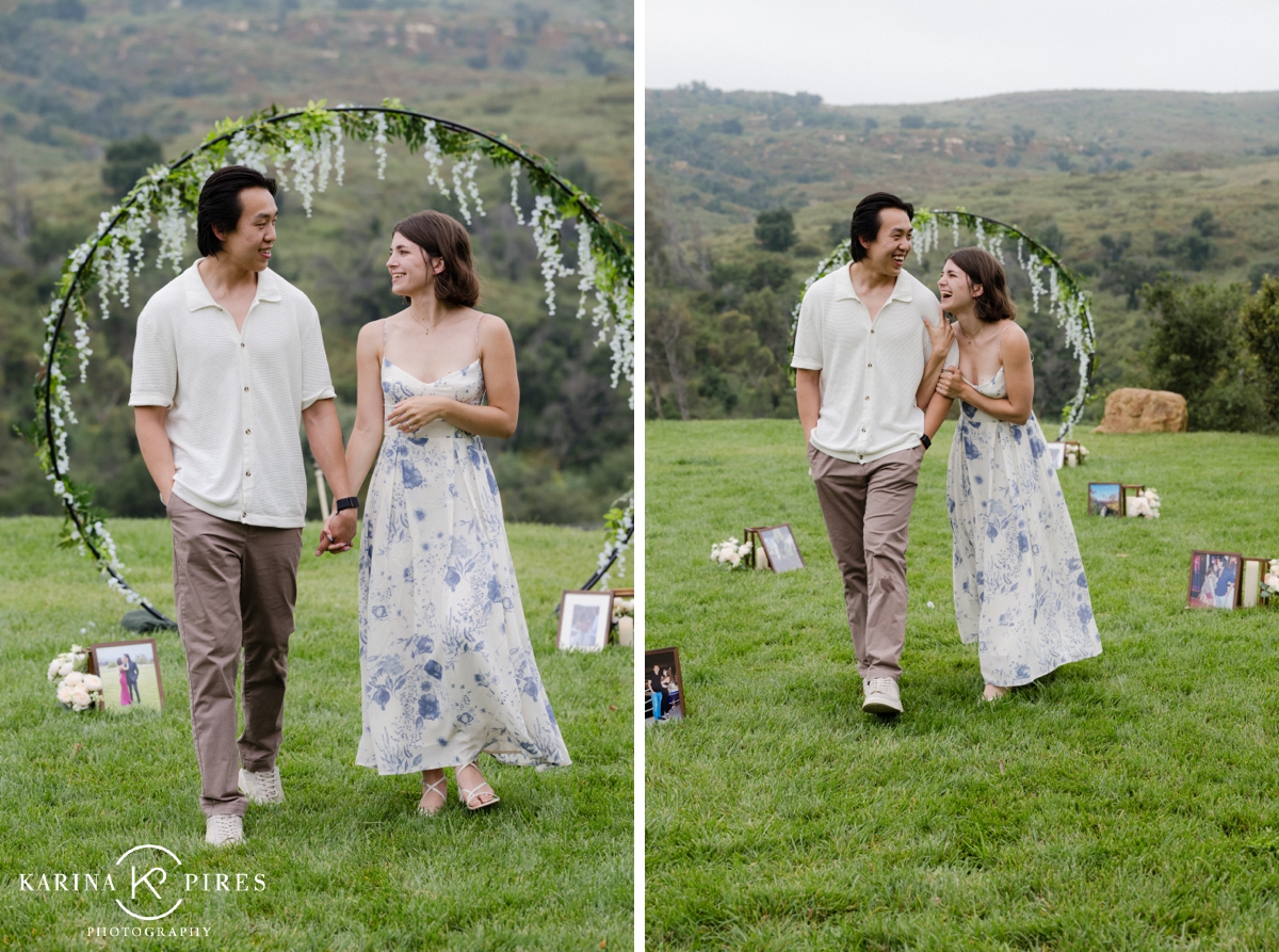 Engagement shoot at an Airbnb in Malibu 