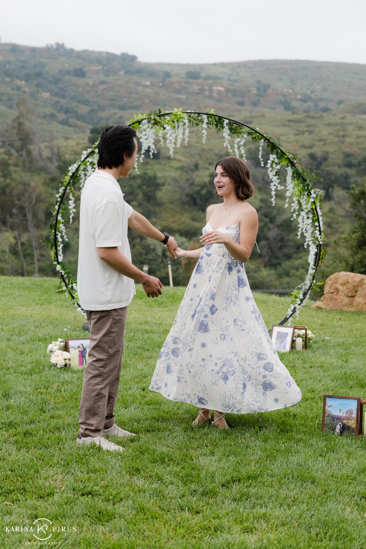 Engagement shoot at an Airbnb in Malibu 