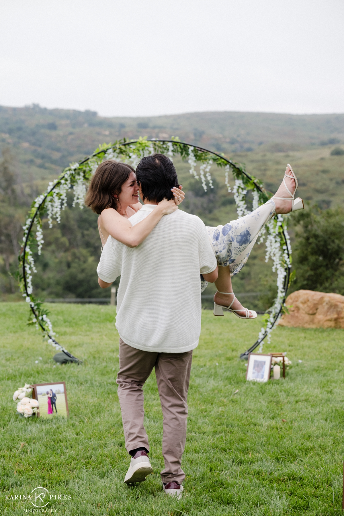 Engagement shoot at an Airbnb in Malibu 