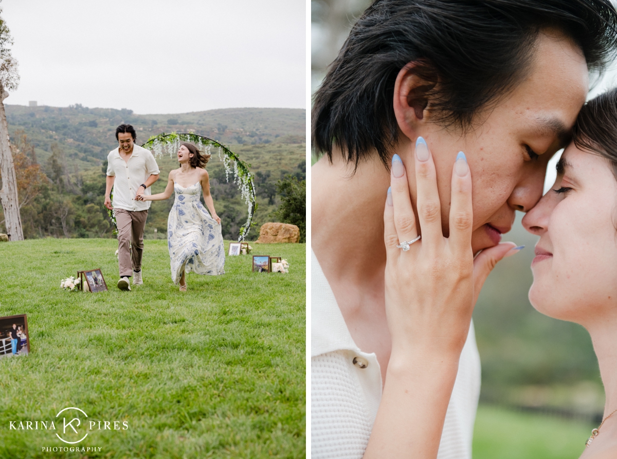 Engagement shoot at an Airbnb in Malibu 