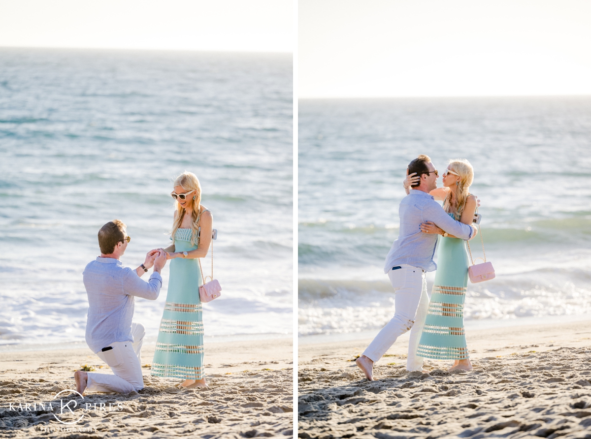 Surprise proposal at Zuma Beach