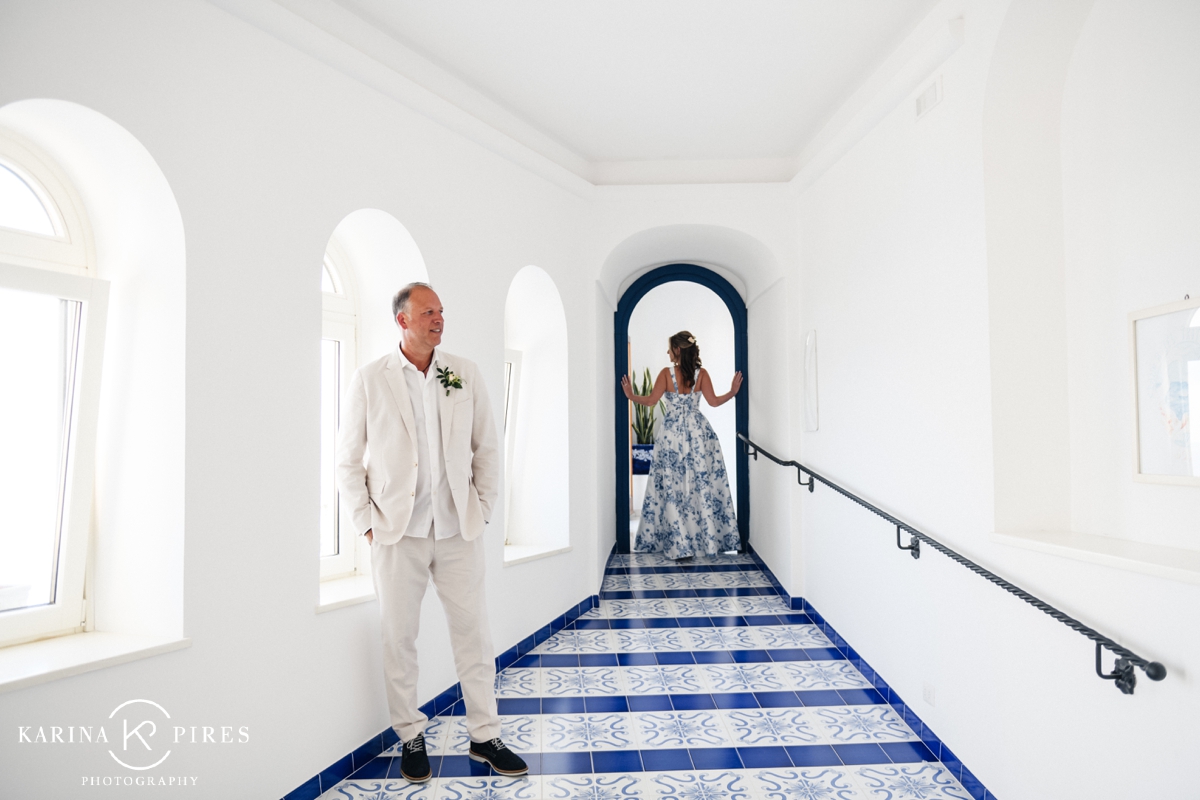 Bridal portraits at Grand Hotel Tritone in Praiano, Italy