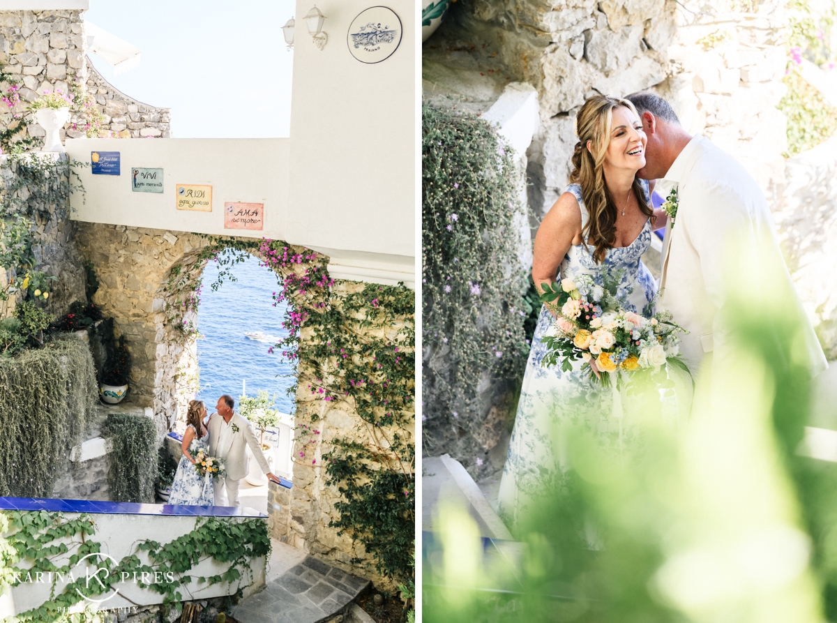 Bridal portraits at Grand Hotel Tritone in Praiano, Italy