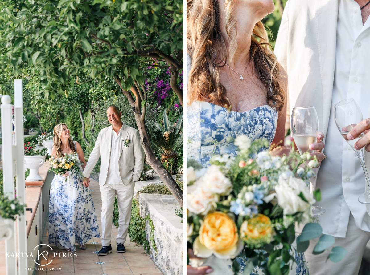 Bridal portraits at Grand Hotel Tritone in Praiano, Italy