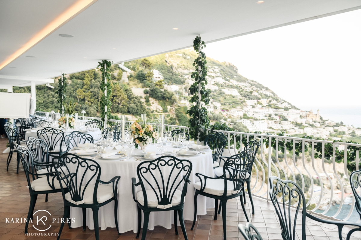 Al fresco wedding reception at La Cala delle Lampare