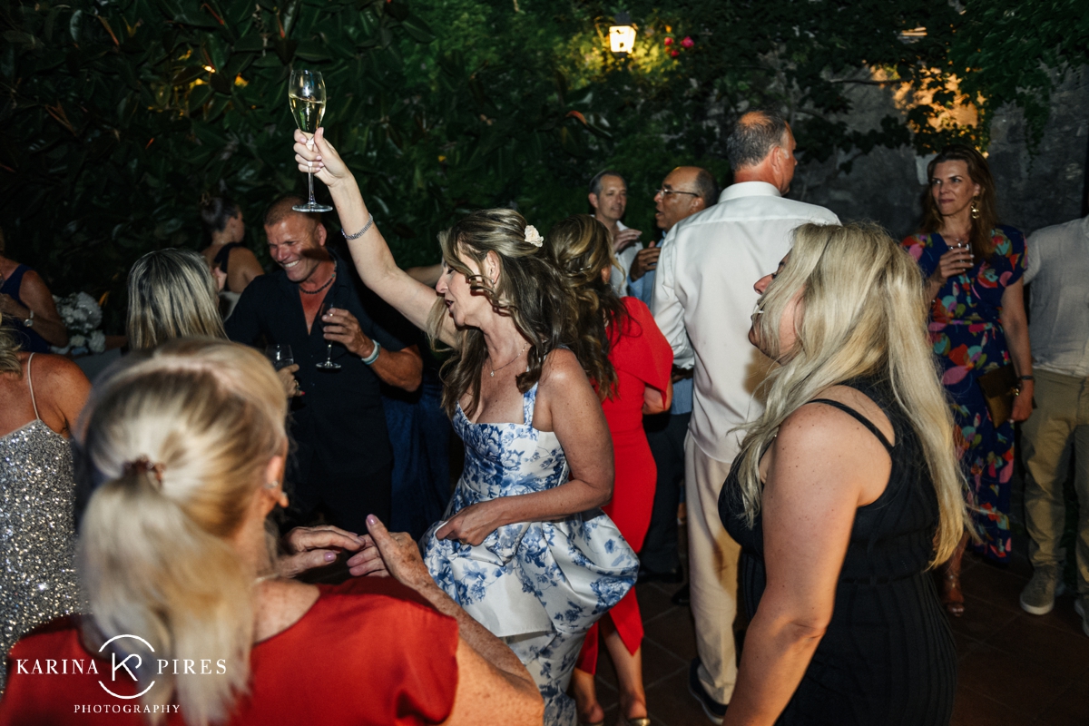 Al fresco wedding reception at La Cala delle Lampare