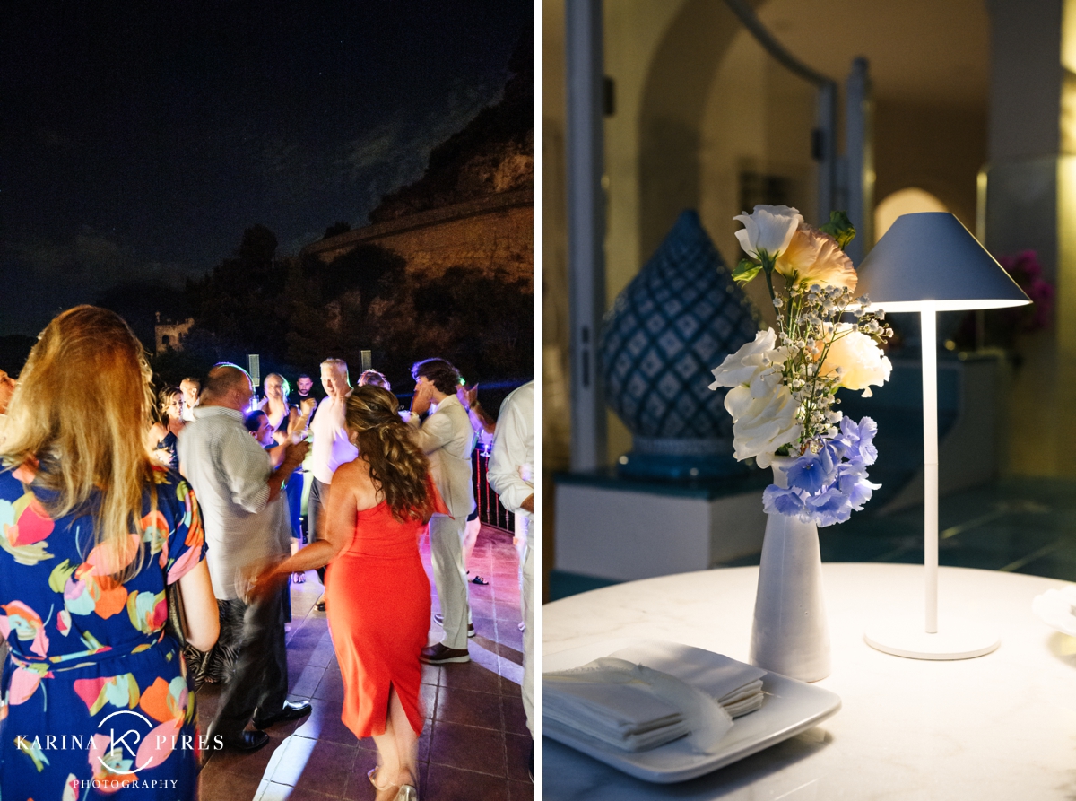 Al fresco wedding reception at La Cala delle Lampare