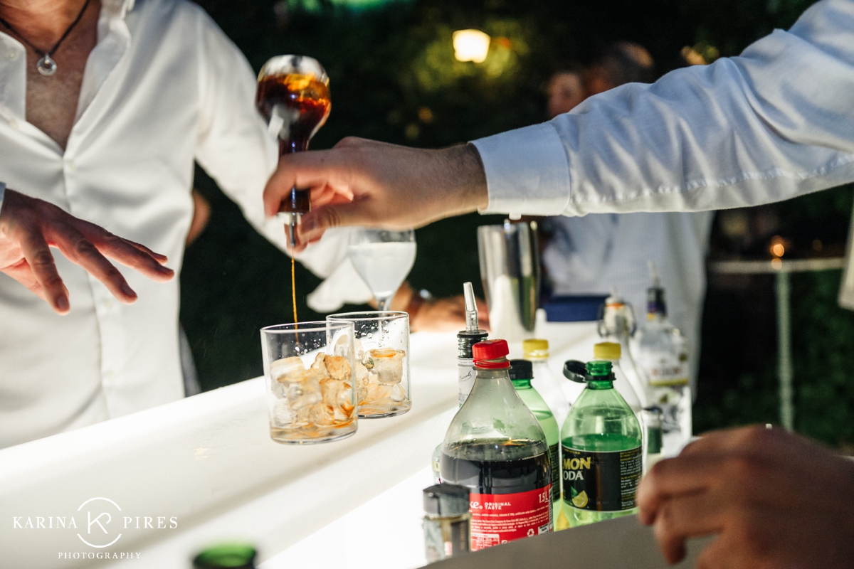 Al fresco wedding reception at La Cala delle Lampare