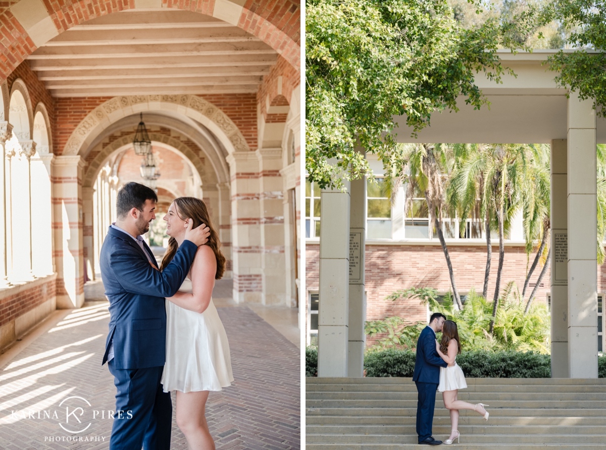 Post proposal pictures on the UCLA campus