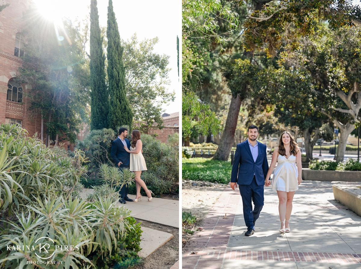 Post proposal pictures on the UCLA campus