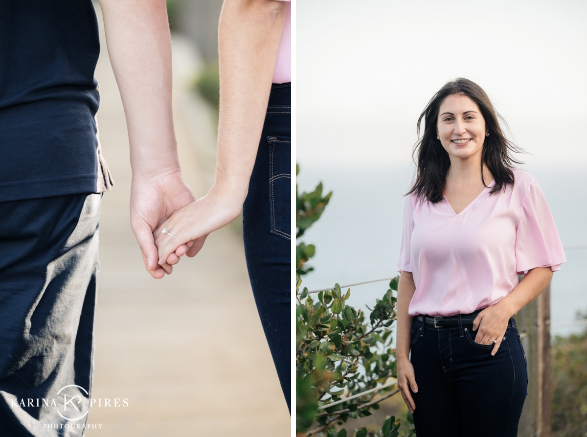 Surprise proposal at Point Dume in Malibu