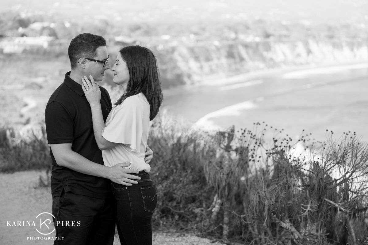 Surprise proposal at Point Dume in Malibu