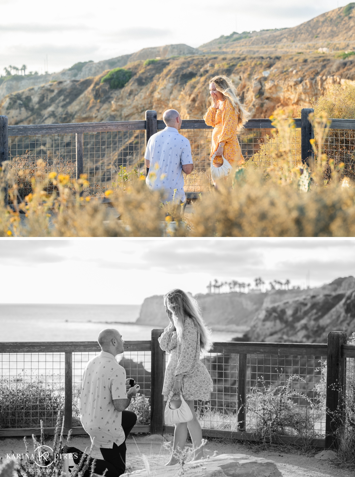 Sunset proposal overlooking Palos Verdes Peninsula