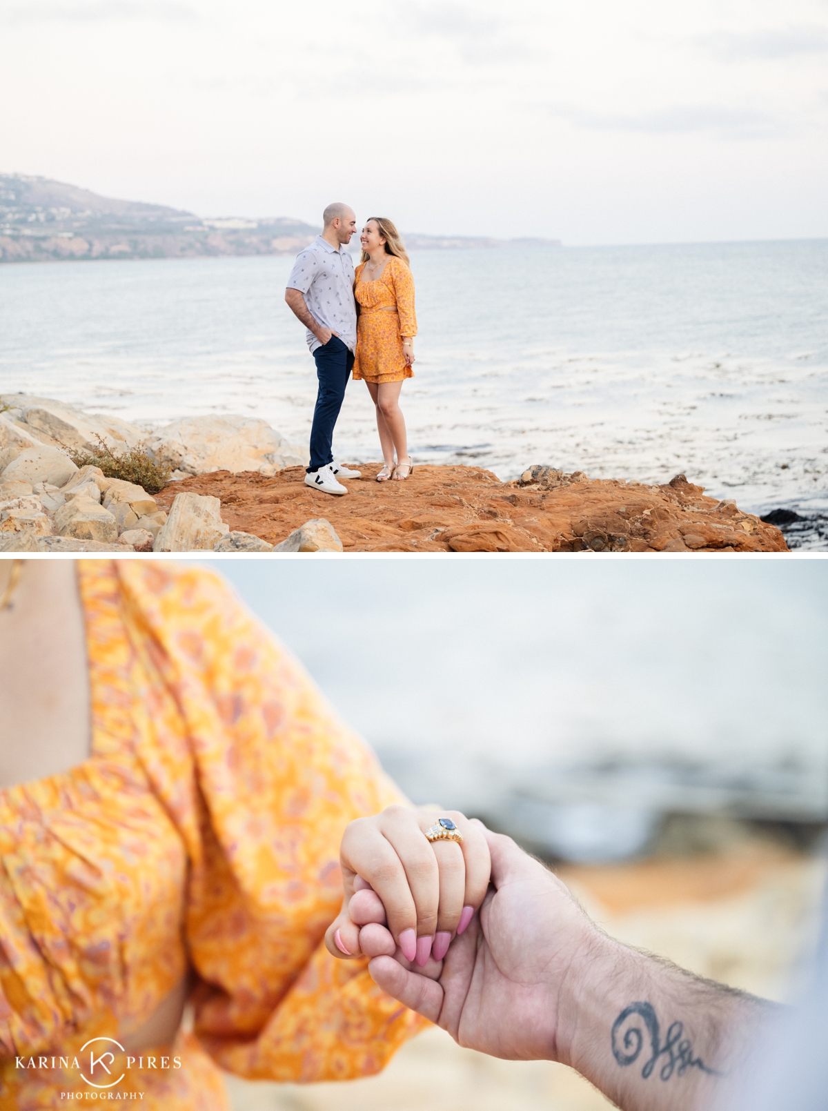 Sunset proposal overlooking Palos Verdes Peninsula