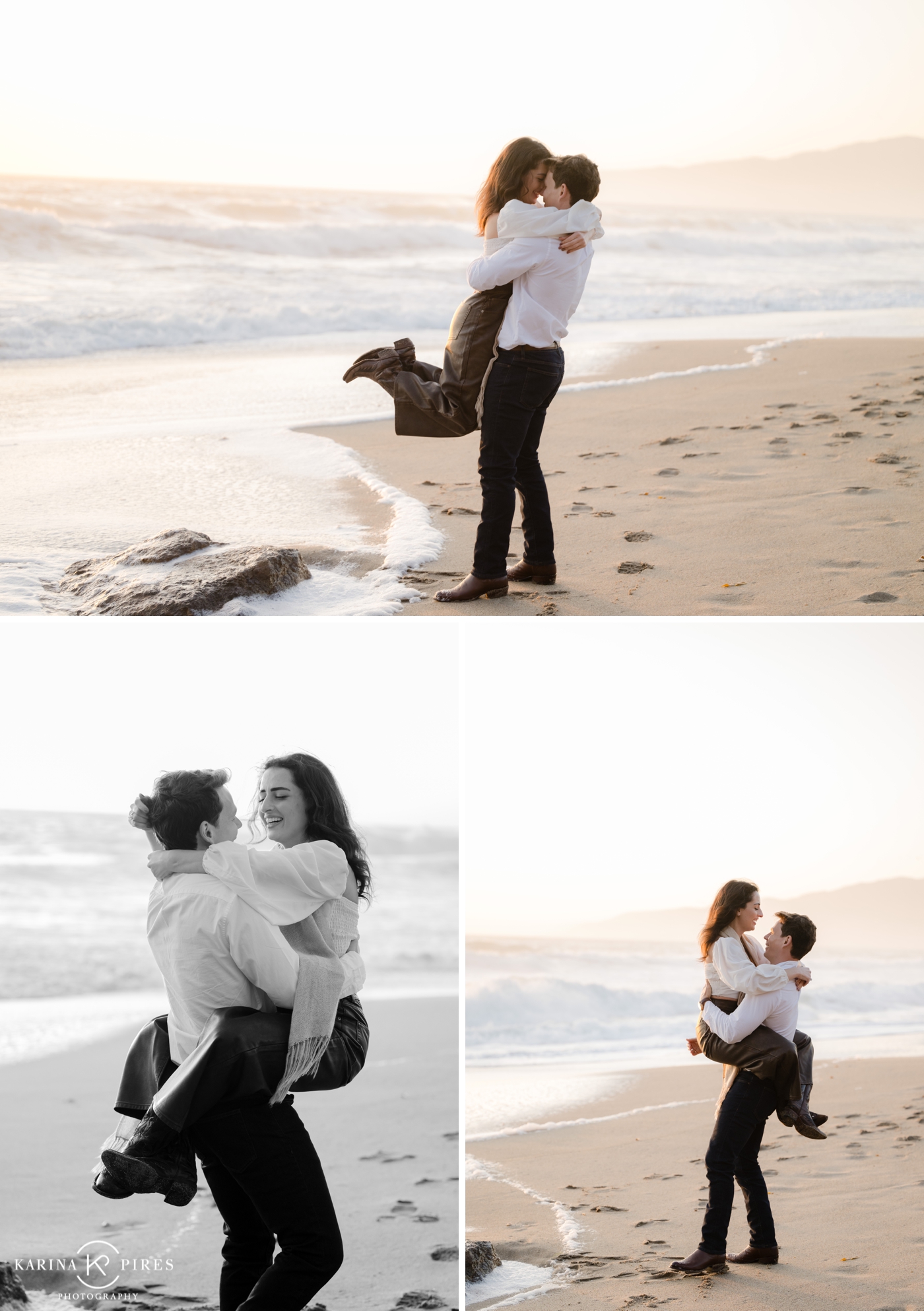 Sunset proposal session in Malibu