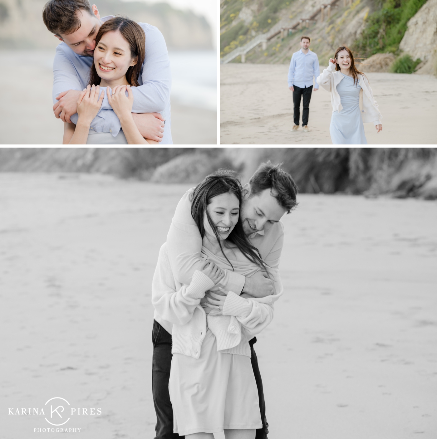 Engagement session at Pirate's Cove Beach in Malibu