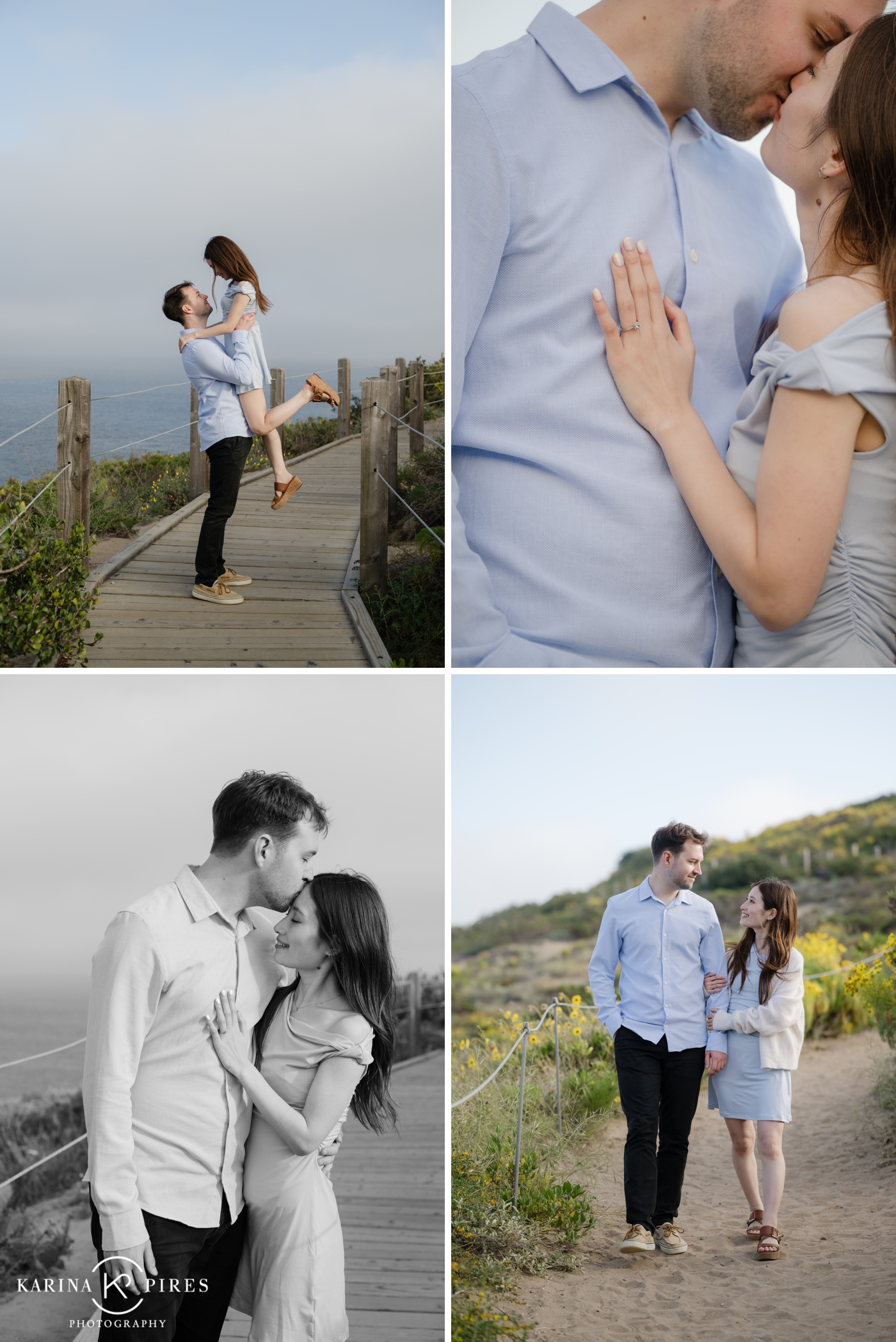 Engagement session in Malibu at Point Dume