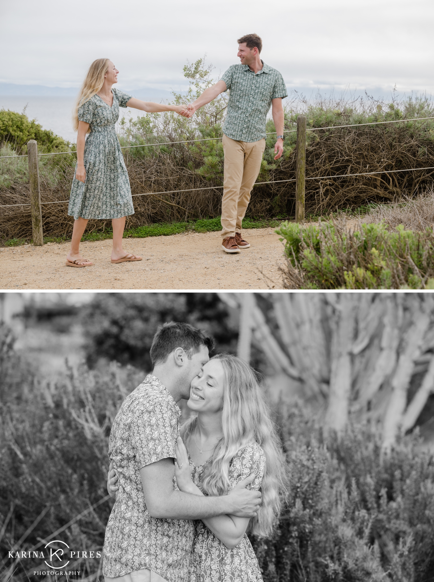 Engagement session at Terranea Resort
