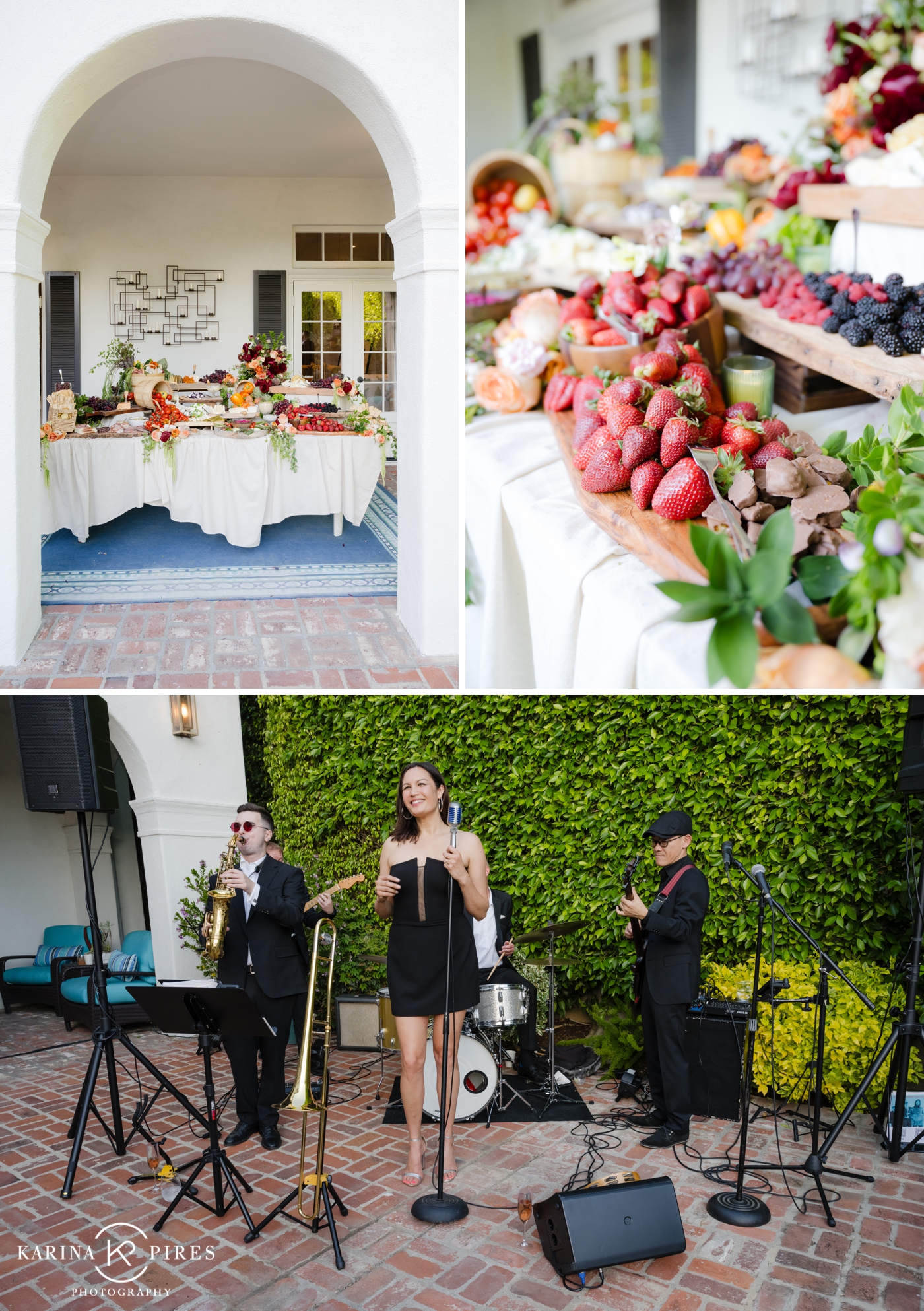 Grazing Charcuterie table for a backyard wedding in Beverly Hills