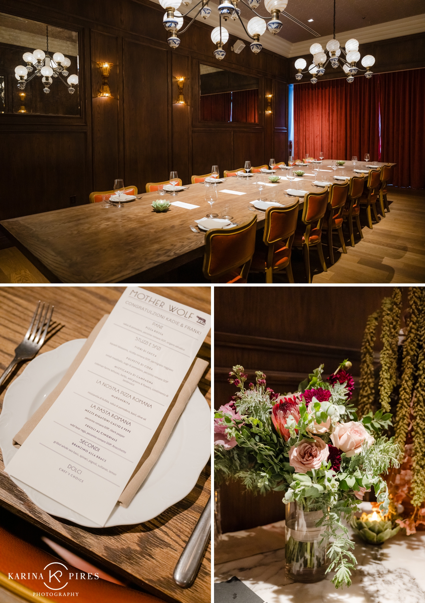 Dinner reception at Mother Wolf in Hollywood 