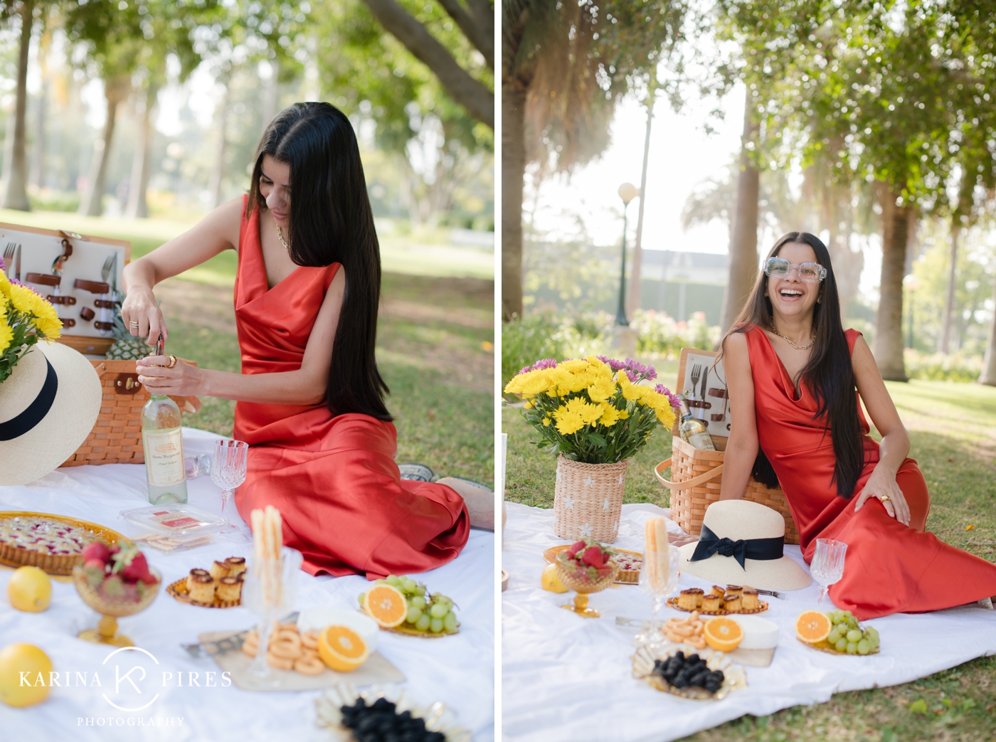 Lifestyle branding session in Los Angeles, with a picnic theme