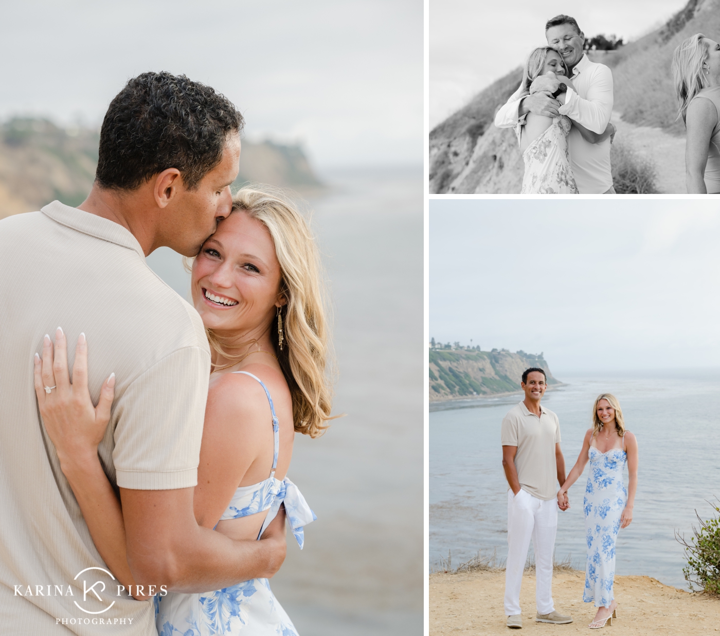 Couples engagement session on the beach in Los Angeles