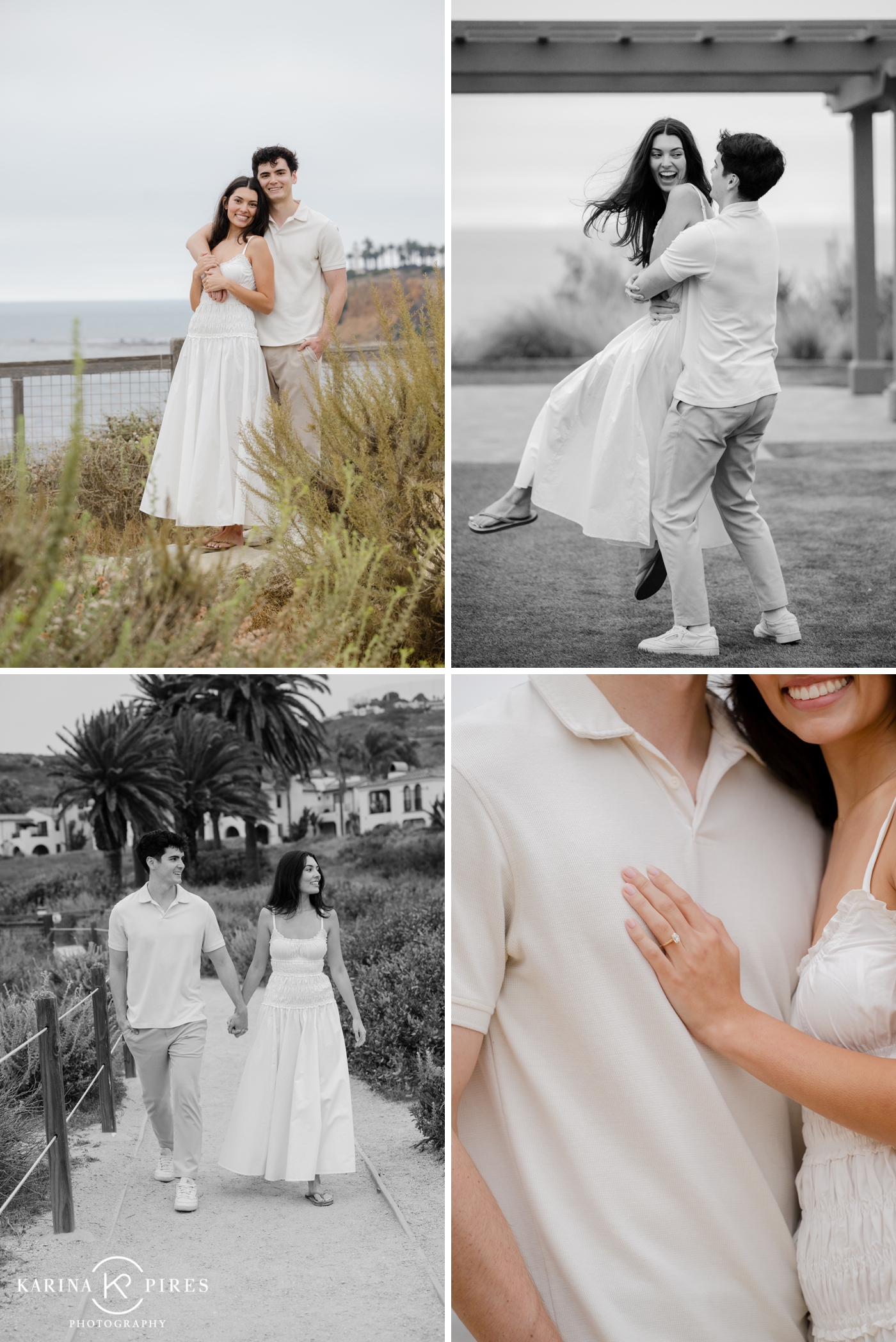 Engagement pictures at Terranea Resort in Los Angeles