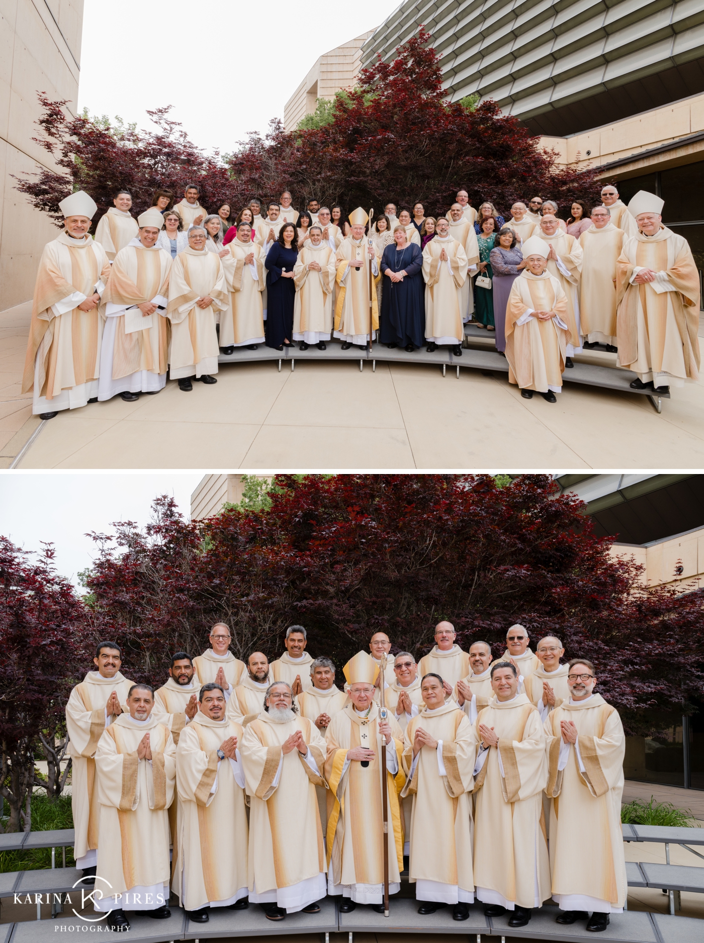 New Deacon portraits outside of Cathedral of Our Lady of the Angels