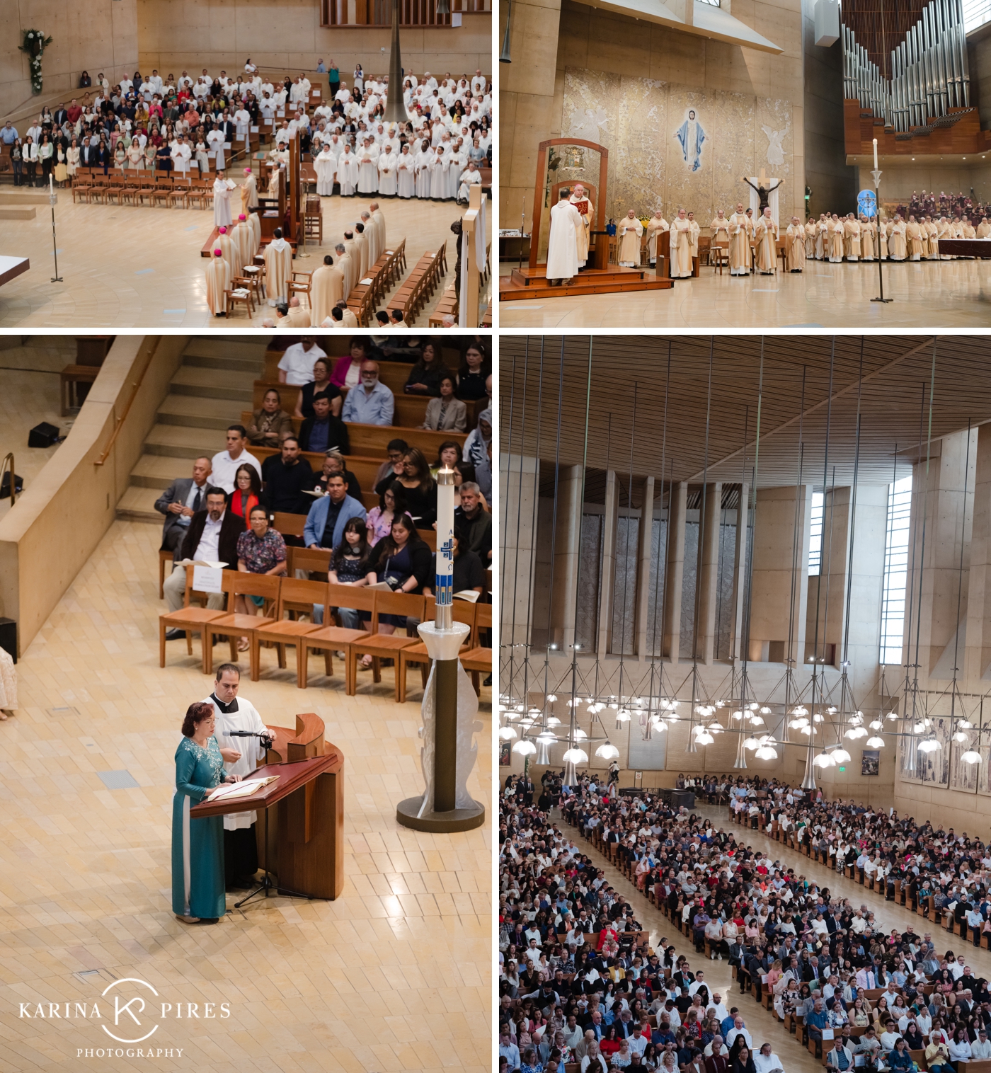 Wide view images at the Cathedral of Our Lady of the Angels