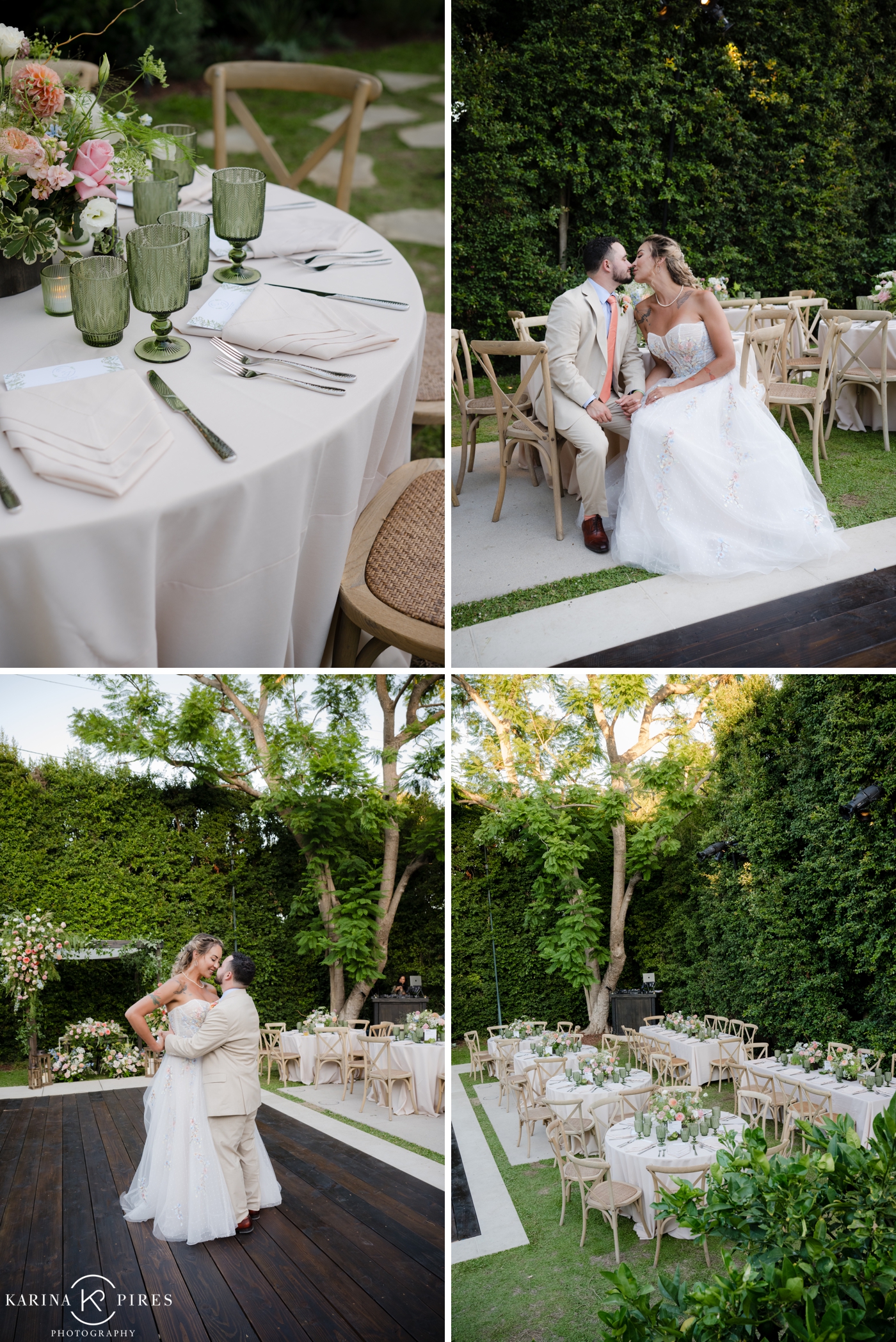 A garden inspired wedding at a private home in Los Angeles
